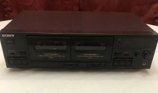 Vintage Sony Tc - Wr465 Auto - Reverse Stereo Dual Cassette Deck Tested/working