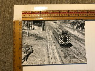 Vintage Photo Boston & Maine Rr Gas Electric Clinton At B & A Xing Somerville Ma