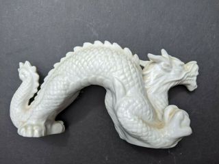 Vintage Art Pottery - Oriental Porcelain Dragon Figurine - 8.  5 