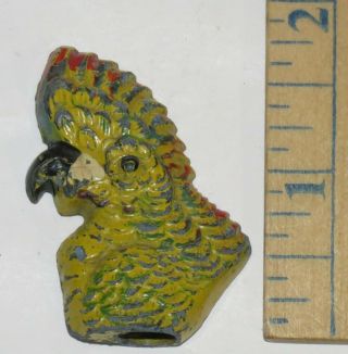 Vintage Metal Yellow Cockatoo Bird Germany Pencil Sharpener,  Paint - Nr