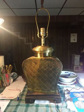 Vintage Frederick Cooper Brass Finish French Calander Table Lamp