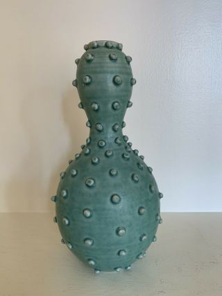 Vintage Jonathan Adler 9 " Iconic " Gourd " Vase Jade Color Pot A Porter