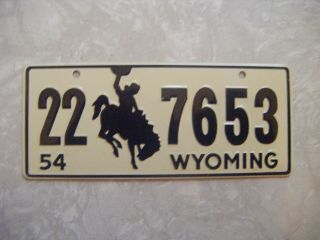 1954 Wheaties Cereal Premium Miniature Metal Bicycle Wyoming License Plate