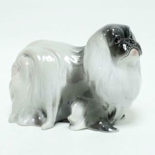 Vintage Metzler & Ortloff Pekingese Porcelain Dog Figurine,  Marked