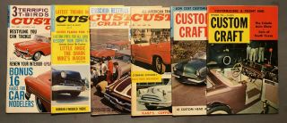 Vintage 1960 - 61 Custom Craft Magazines (6) Great Cond Hot Rods Customs Drag Race