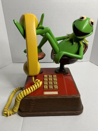 Vintage 1983 Kermit The Frog Telephone/phone - Push Button - Jim Henson Muppets Read