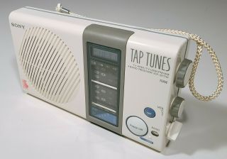 Sony Tap Tunes Icf - S77w Vintage Shower Radio Waterproof 1980s Retro White 1986