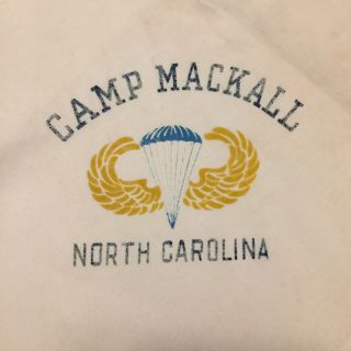 Ww2 Camp Mackall Airborne Scarf Paratrooper Parachute North Carolina Vintage 40s