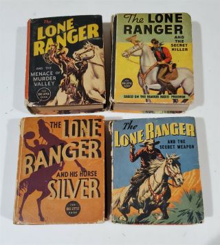 10 Vintage 30/40s Big Little Book The Lone Ranger Western Cowboy