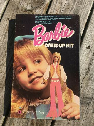 Vintage 1970 Mattel Colorforms Toy Barbie Doll Dress Up Kit Usa Near Complete