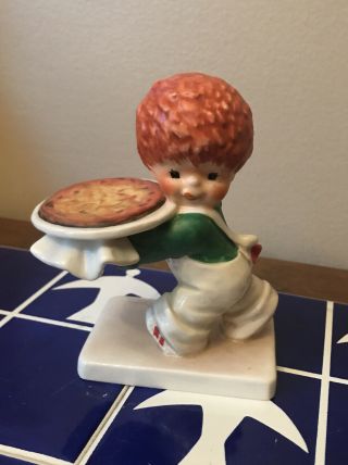 Vintage W.  Goebel Charlot Byj Red Head Figurine Nothing Beats A Pizza