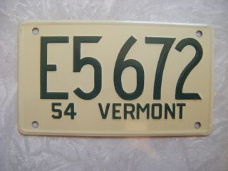 1954 Wheaties Cereal Premium Miniature Metal Bicycle Vermont License Plate