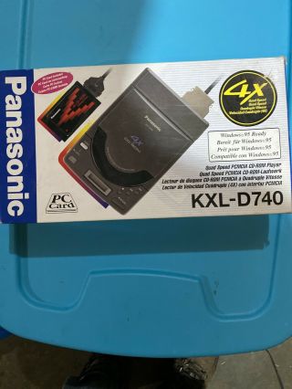 Vintage Panasonic Kxl - D740 Quad Speed Pcmcia Cd - Rom Player Windows 95