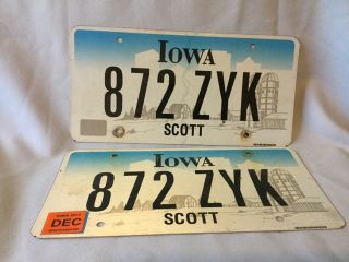 2 Piece Set Automobile License Plates 2013 872 Zyk