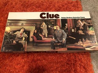 Parker Brothers Clue 1972 Detective Board Game Complete Vintage