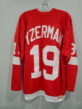 Vintage 90s Ccm Nhl Detroit Red Wings Steve Yzerman 19 Jersey Mens L Sewn