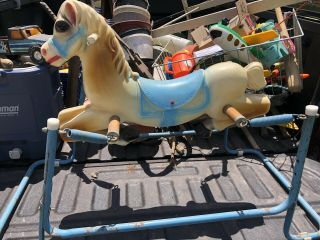 Vintage Wonder Pony Spring Rocking Wonder Horse Bouncy Blow Mold