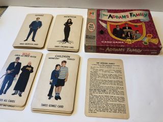 The Addams Family Card Game 1965 Complete Vintage Milton Bradley