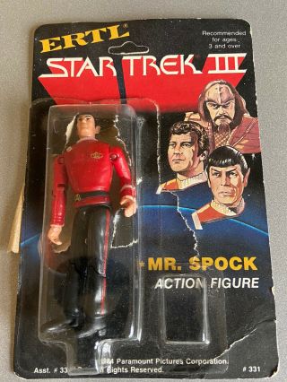 1984 Vintage Star Trek Iii: Search For Spock Movie Mr.  Spock Ertl 4 " Figure