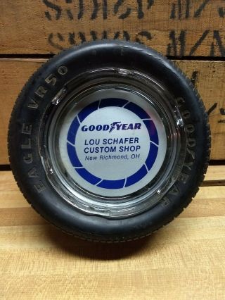 Vintage Goodyear Eagle Vr50 Advertising Tire Ash Tray,  Lou Schafer Custom Shop