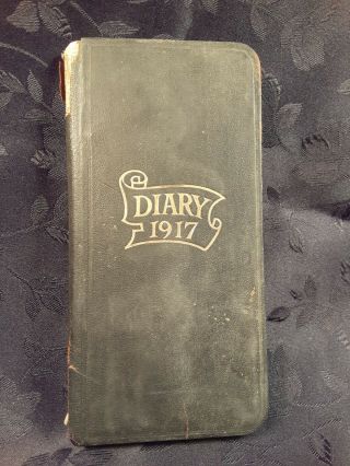 " Vintage " 1917 Diary Book Personal