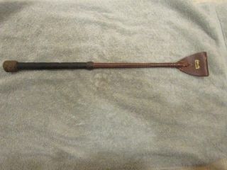 Vintage County Brown Leather Horse Riding Crop Made In England