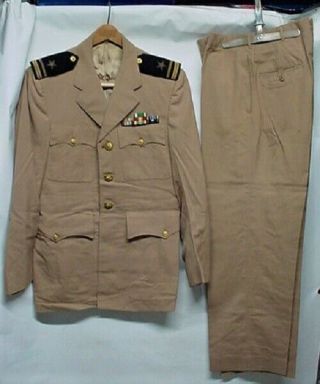 Vintage U.  S.  Navy Officer Summer Service Uniform W/insignia