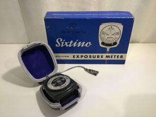 Vintage.  Gossen Sixtino Pricision Exposure Meter With Case And Box 563