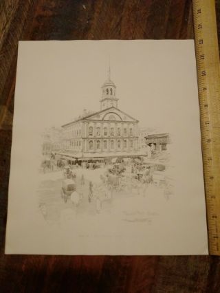 Francis T.  Getty Vintage Lithographs 1927,  Foster Brothers Boston Architecture 3