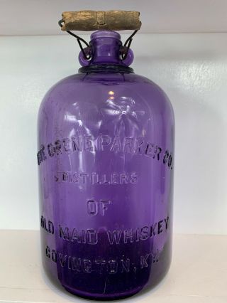 Vintage Gallon The Orene Parker Co Distillers,  Old Maid Whiskey,  Covington Ky