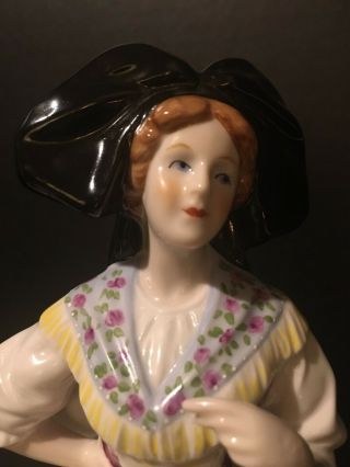 Goebel Vintage Half Doll Madame De Pont With Stand & Box