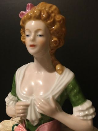 Goebel Vintage Half Doll Madame Du Barry With Stand & Box