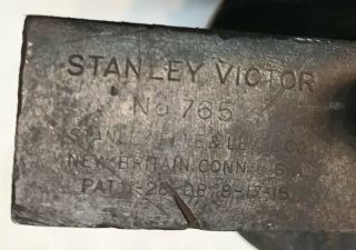 Vintage Stanley Victor No.  765 Vise.  Good Cond.  Needs A Good Cleaning