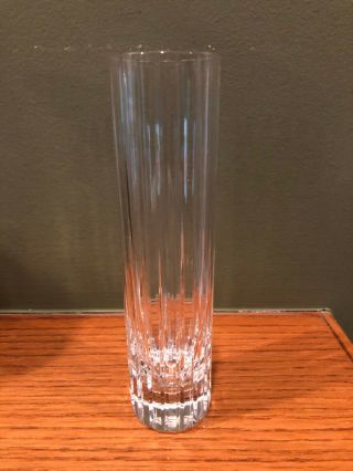 Vintage Signed Baccarat France 7” Crystal Art Glass Harmonie Bud Flower Vase