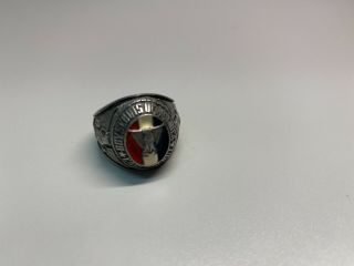 Vintage Eagle Scout Ring - Sterling Silver & Enamel Size 8 Boy Scouts Of America