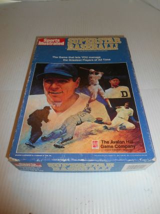 Vintage Avalon Hill Sports Illustrated Baseball Game 1978