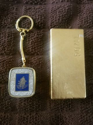 Vintage Sankyo God Father Music Box Key Chain / Key Ring Made In Japan
