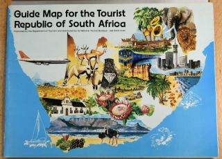 Vintage Guode Map Booklet For The Tourist Republic Of South Africa Pretoria Maps
