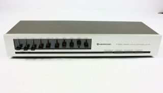 Vintage Kenwood Ge - 80 10 Band Stereo Graphic Equalizer Silver Face