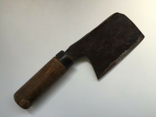 Japanese Iron Machete Hatchet Nata Vintage Hand Made Carpenter Tool W240