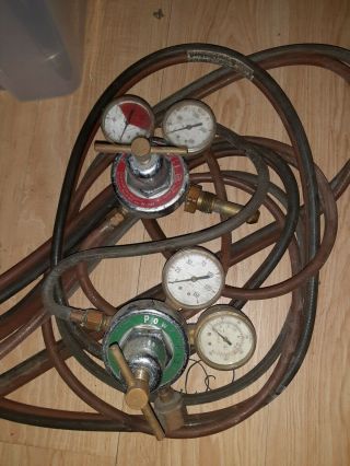 Vintage Powr - Kraft Compressed Gas Welding Regulator Model 84 - 5892
