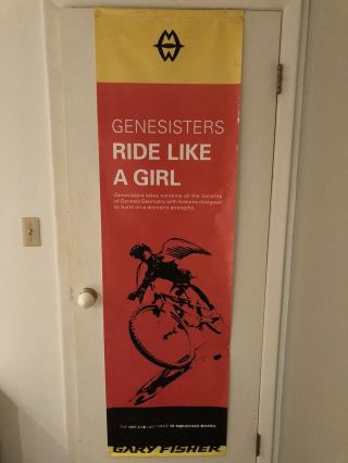 Vintage Gary Fisher Mountain Bike Ride Like A Girl Banner Poster Wombats