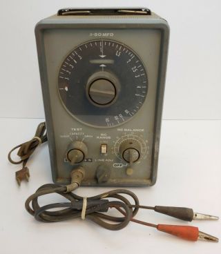 Vintage Eico Model 955 In Circuit Capacitor Checker Meter Tester