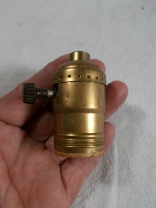 Vintage Leviton Turn Knob Electric Lamp Brass Lamp Socket C1940s