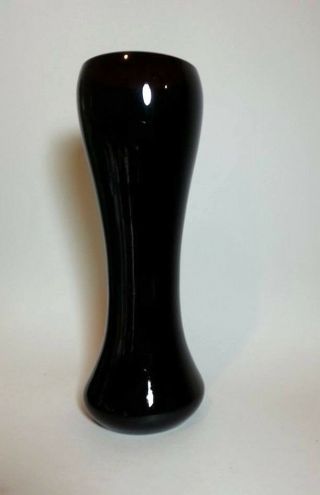 Vintage Murano Style Hand Blown Art Glass Vase Amethyst Dark Purple 10 "