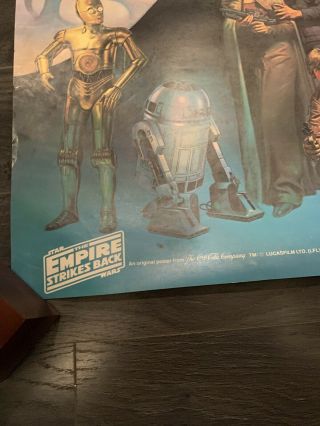 Star Wars Empire Strikes back 1980 Vintage movie Poster Coca - Cola Boris 2