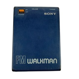 Vintage Sony Walkman Model Srf - 40w First Fm Radio Only Blue Portable 80s 90s