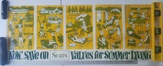 Vintage Sears Roebuck & Co.  In Store Advertising.  Paper 40.  5 " × 15.  75 "