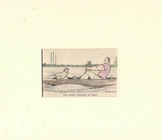 Amusing Vintage 1924 Punch Rowing Cartoon By Fougasse Ready For Framing
