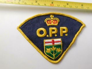 Opp Ontario Provincial Police Hat Shoulder Patch Vintage Crest Badge